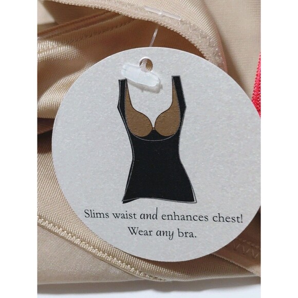 Spanx Slimplicity LG Tan No Cling Open Bust Waist Slimming Camisole Bodyshaper - Picture 9 of 12
